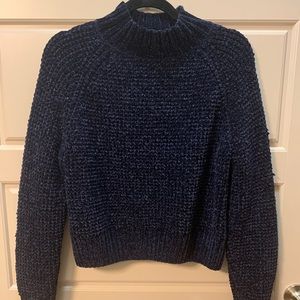 Navy Blue Chenille Sweater